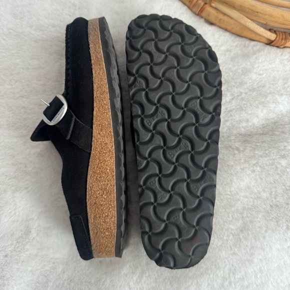 Birkenstock Buckley Suede Leather Black Clogs - Picture 12 of 12